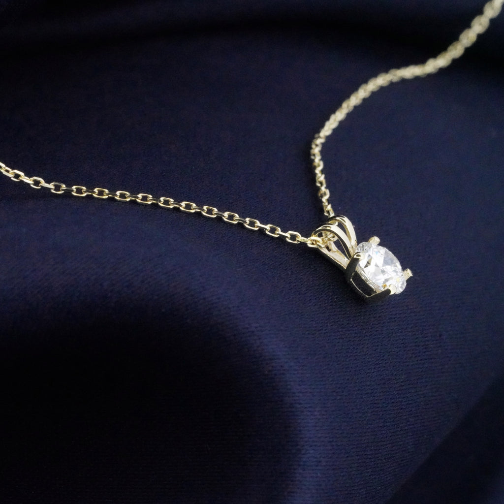 14K Gouden Collier met hanger – 0.25ct Lab Grown Diamant