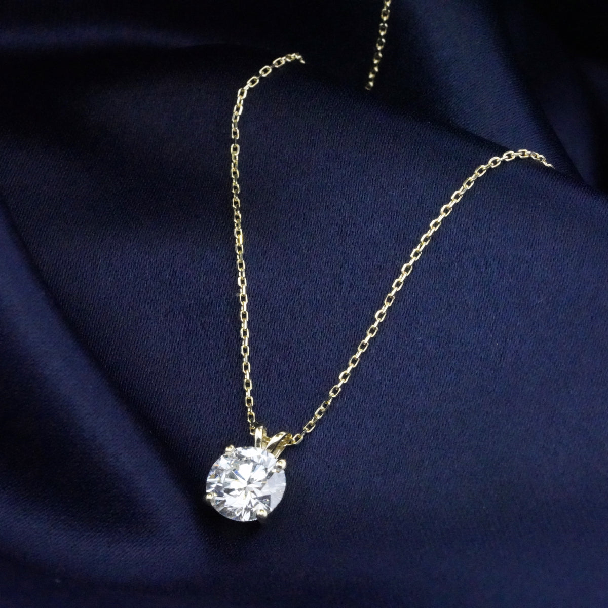 14K Gouden Hanger – 1.00 ct Lab Grown Diamant - Di Lusso