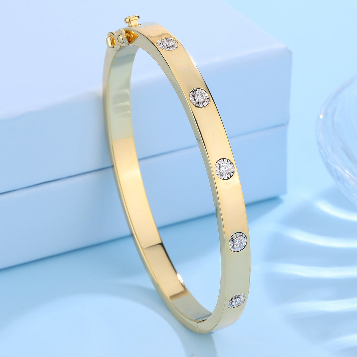 True Love Bangle 0.20ct Lab Grown Diamant 18k goldplated - Di Lusso