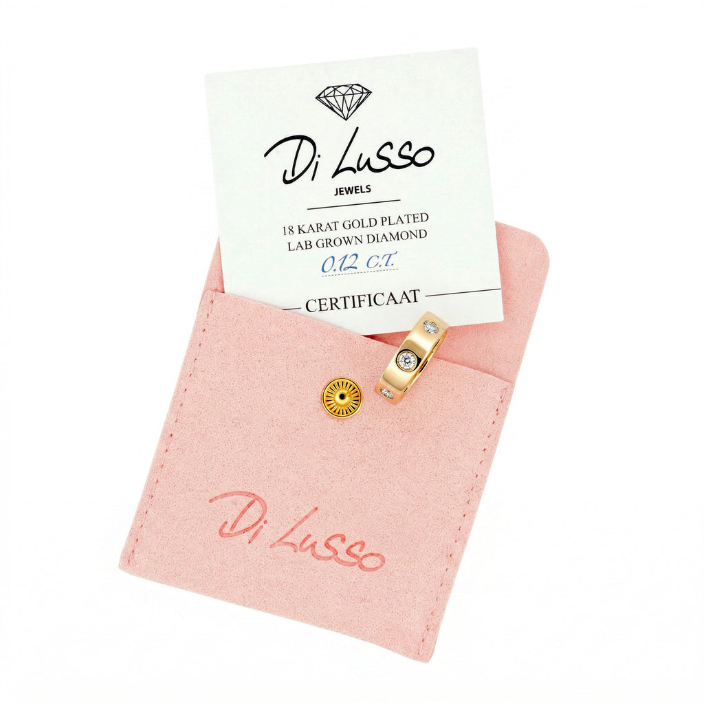 True Love Ring 0.12ct Lab Grown Diamant 18k goldplated - Di Lusso