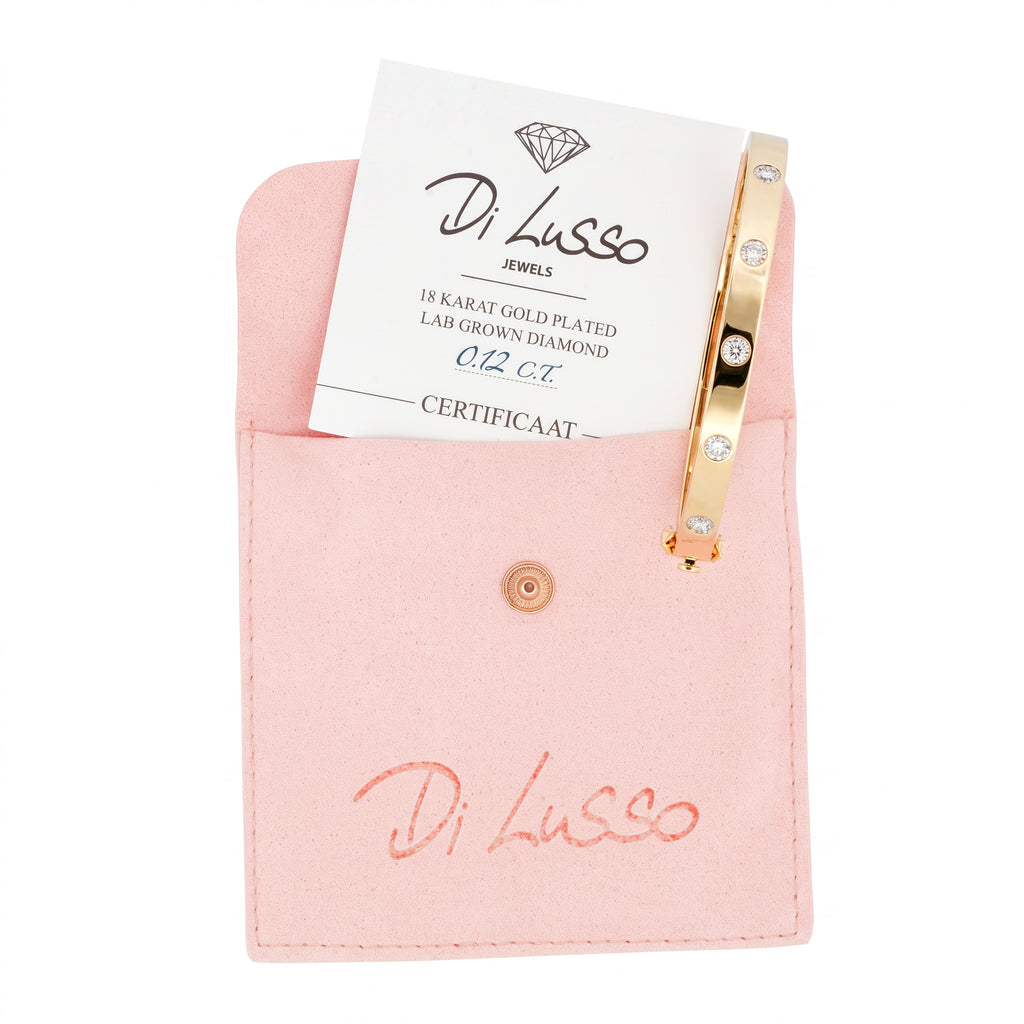 True Love Bangle 0.20ct Lab Grown Diamant 18k goldplated - Di Lusso
