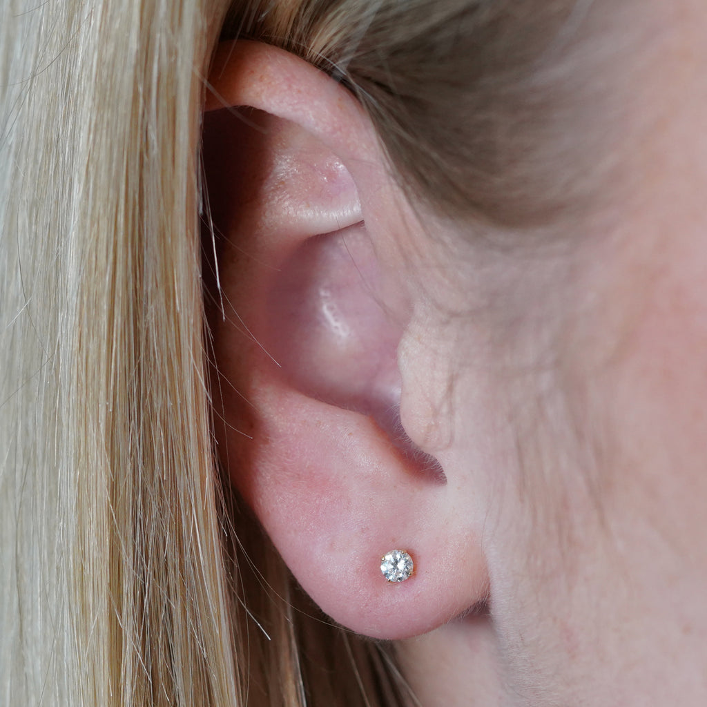 14K Gouden Oorstekers – 0.25 ct Lab Grown Diamant