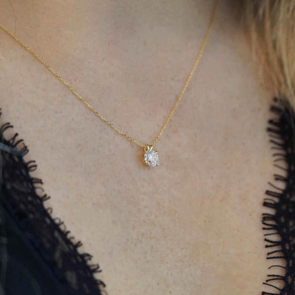 14K Gouden Collier met hanger – 0.40 ct Lab Grown Diamant
