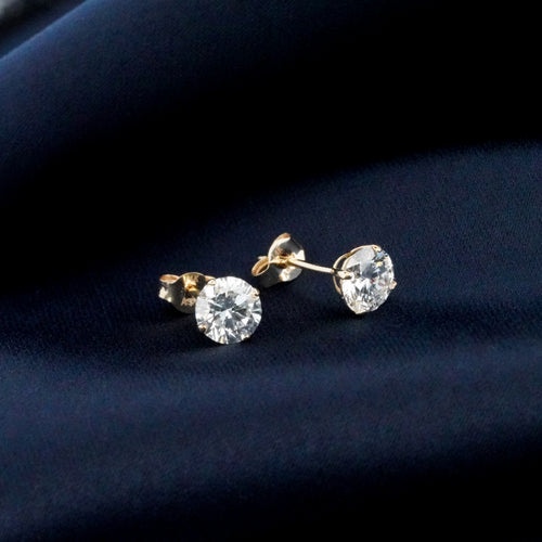 14K Gouden Oorstekers – 0.90 ct Lab Grown Diamant