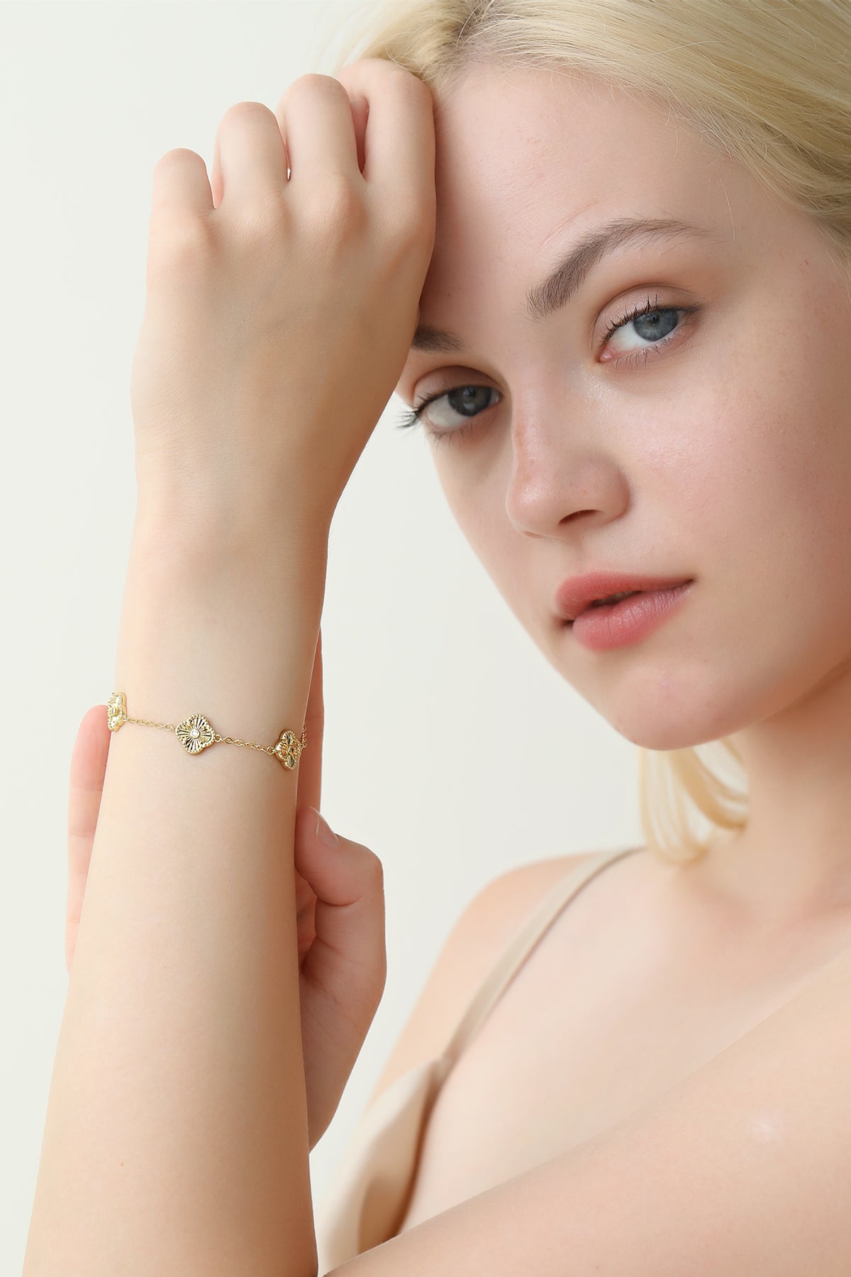 Diamond Clover Collier 0.10ct Lab Grown Diamant Goldplated