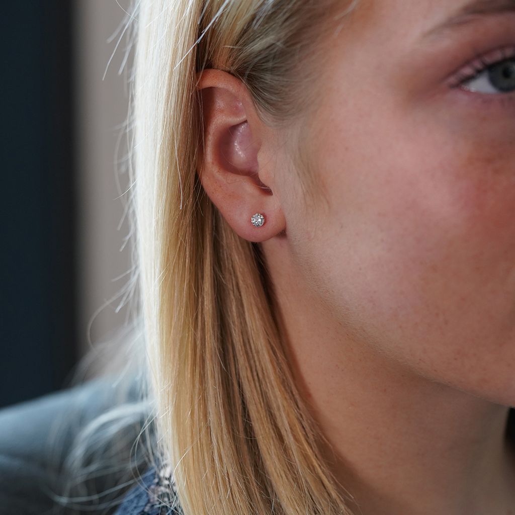 14K Gouden Oorstekers – 0.40 ct Lab Grown Diamant