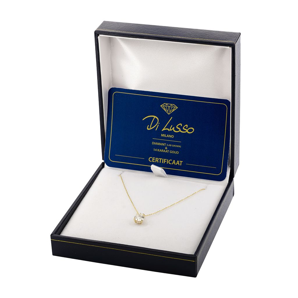 14K Gouden Collier met hanger – 1.00 ct Lab Grown Diamant