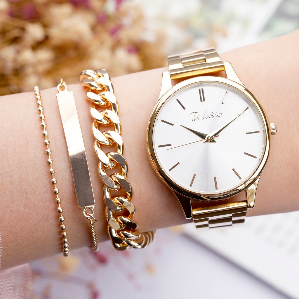 Di Lusso luxe horloge en armband set Leah