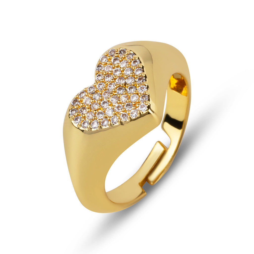 Di Lusso brass ring goudkleurige plating Tiffany