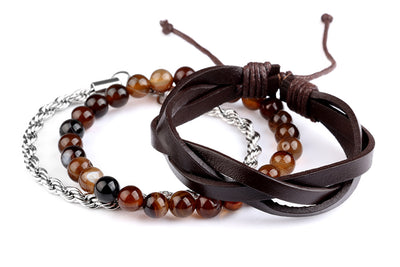 Ensemble de bracelets pour hommes Yvan