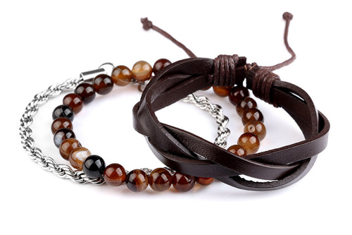 Ensemble de bracelets pour hommes Yvan