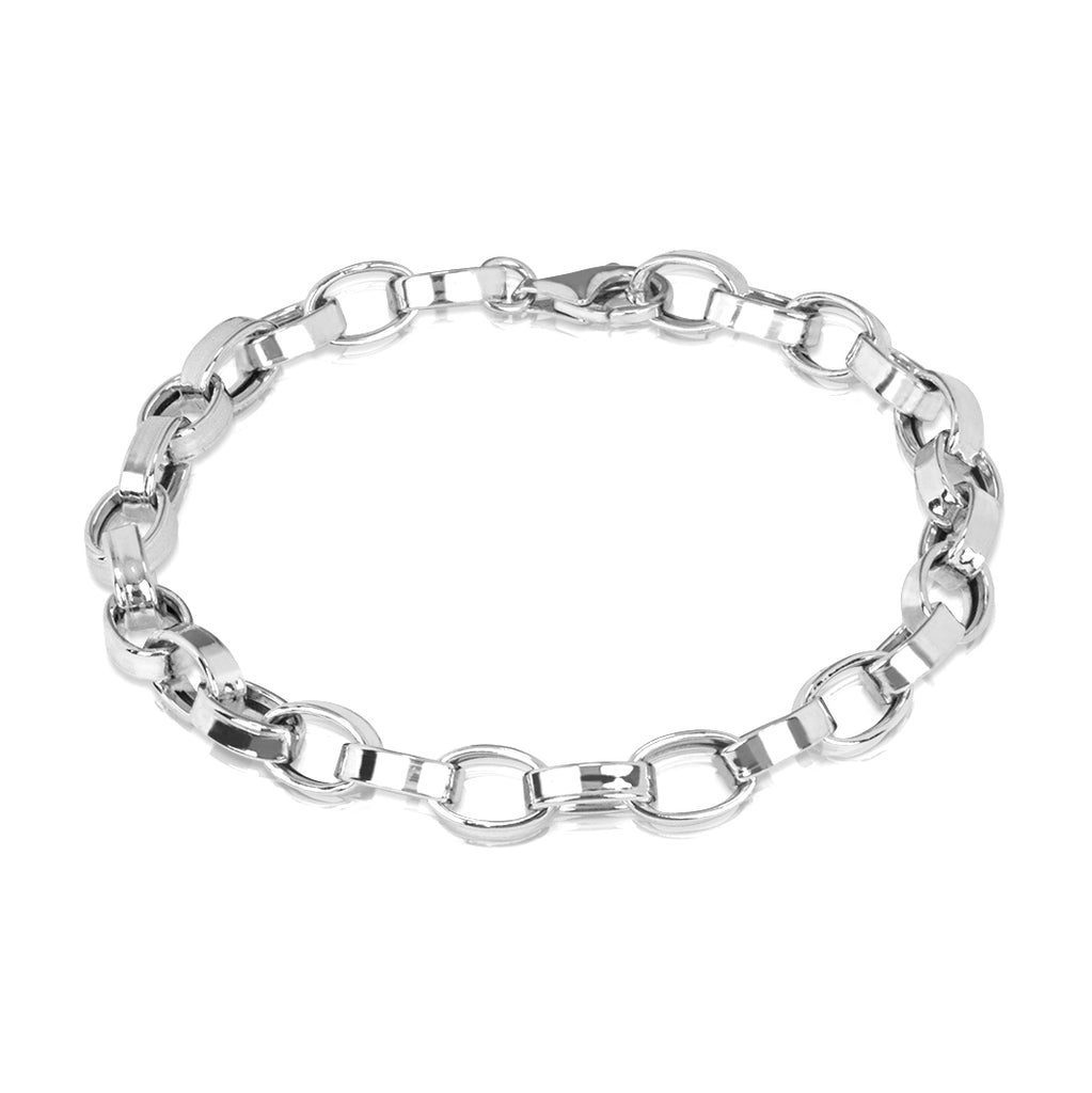 Sterling zilveren schakelarmband Olive - DiLusso Jewels