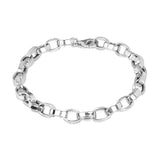Bracelet à maillons en argent massif Olive
