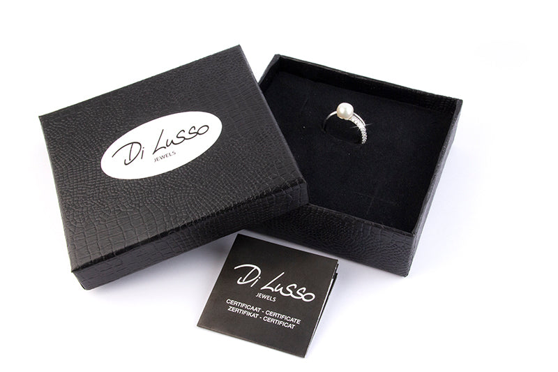 zilveren multimaat ring met parel - DiLusso Jewels