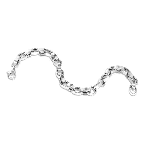 Sterling zilveren schakelarmband Olive - DiLusso Jewels